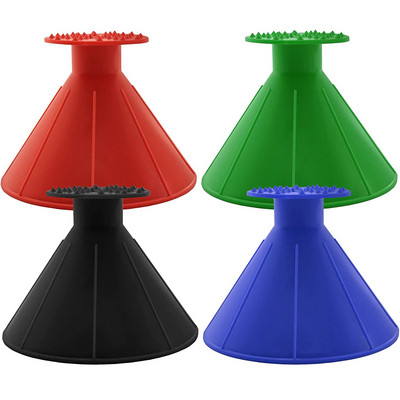 Racletă magică de gheață pentru mașină cu spărgătoare de gheață pentru parbriz de iarnă, pâlnie de ulei pentru îndepărtarea zăpezii, instrument con de dezghețare