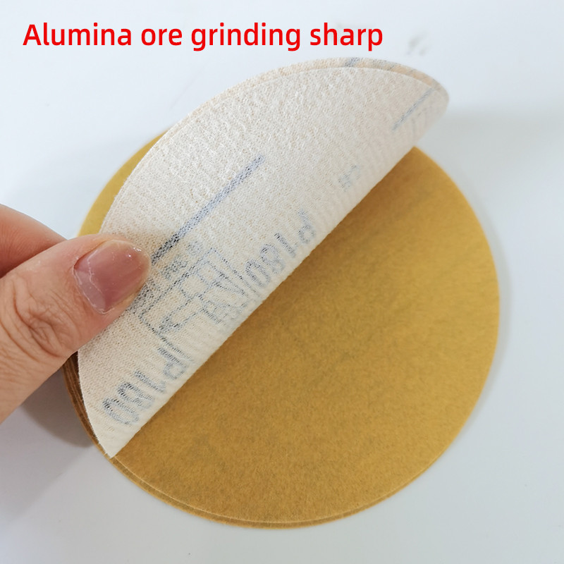 Valódi 3M236U5 "nem perforált száraz csiszolópapír 125 mm-es kerek pelyhesedő sárga homokos autófényezés Csiszolás Otthoni fapolírozás Kopásálló