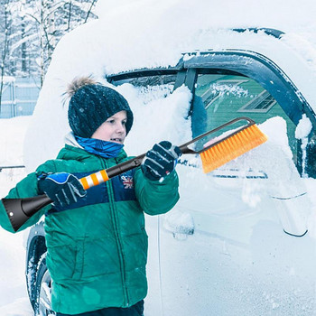 Ξύστρα χιονιού αυτοκινήτου και βούρτσα επεκτάσιμο εργαλείο αφαίρεσης χιονιού παραθύρου πολλαπλών χρήσεων Εργαλείο καθαρισμού παραθύρου Ξύστρα πάγου Snow