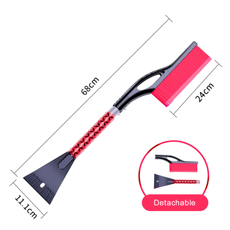 Accesorii auto Perie de zăpadă de 27 inch și racletă de gheață detașabilă cu mâner ergonomic din spumă pentru mașini Camioane SUV