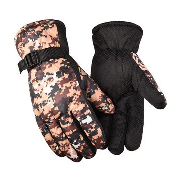 Мъжки ски ръкавици Водоустойчиви зимни топли ръкавици за ръце Сноуборд Термални Мотоциклетно каране Колоездене Спортни удебелени Снежни ръкавици