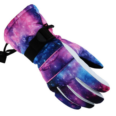 Téli snowboard síkesztyűk PU bőr csúszásmentes érintőképernyős vízálló motorkerékpáros polár meleg hókesztyűk unisex