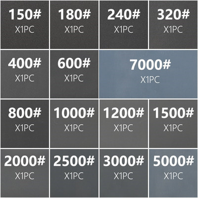 HAMPTON csiszolópapír készlet vízszáraz csiszolópapír 9x3,6 hüvelykes csiszolópapír fa fémek autópolírozására