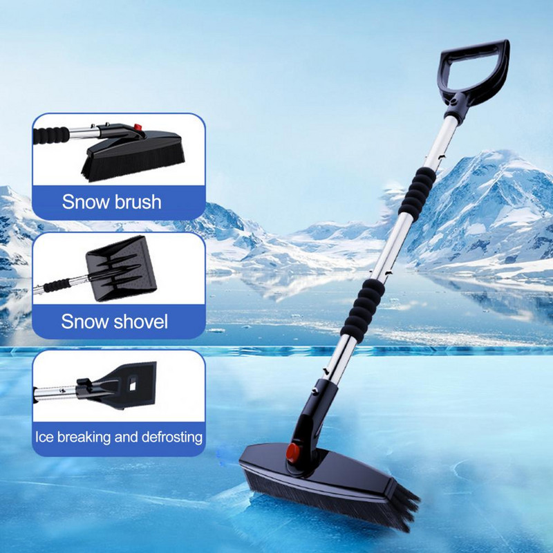 1 set lopată pentru zăpadă pentru mașină, design ergonomic, lopată pentru zăpadă, manuală detașabilă, pentru dezghețarea gheții de zăpadă, îndepărtarea lopată, racletă, îndepărtare ușoară
