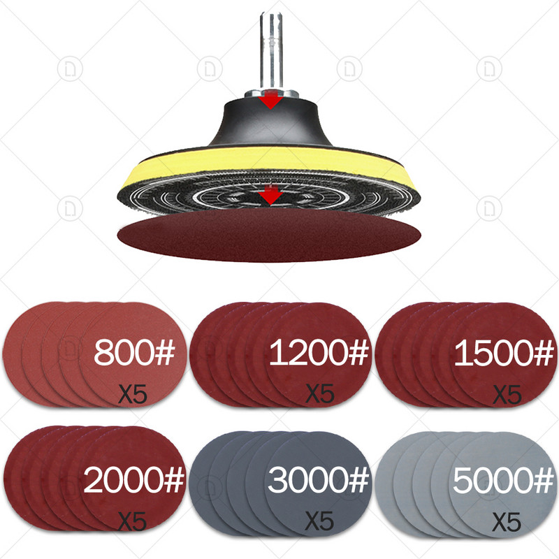 2 3 4 5 6 7 hüvelykes kerek csiszolópapír tárcsa csiszoló polírozó alátétlemez Csiszoló csiszolópapír korong csiszolólapcsiszoló