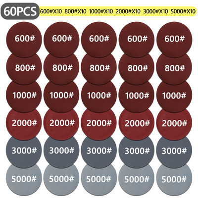 Disc de hârtie șlefuit umed de 4 inchi, 4 inci, 100 mm, pentru metal, lemn, auto, detaliu, roată, kit de lustruire pentru restaurarea farurilor