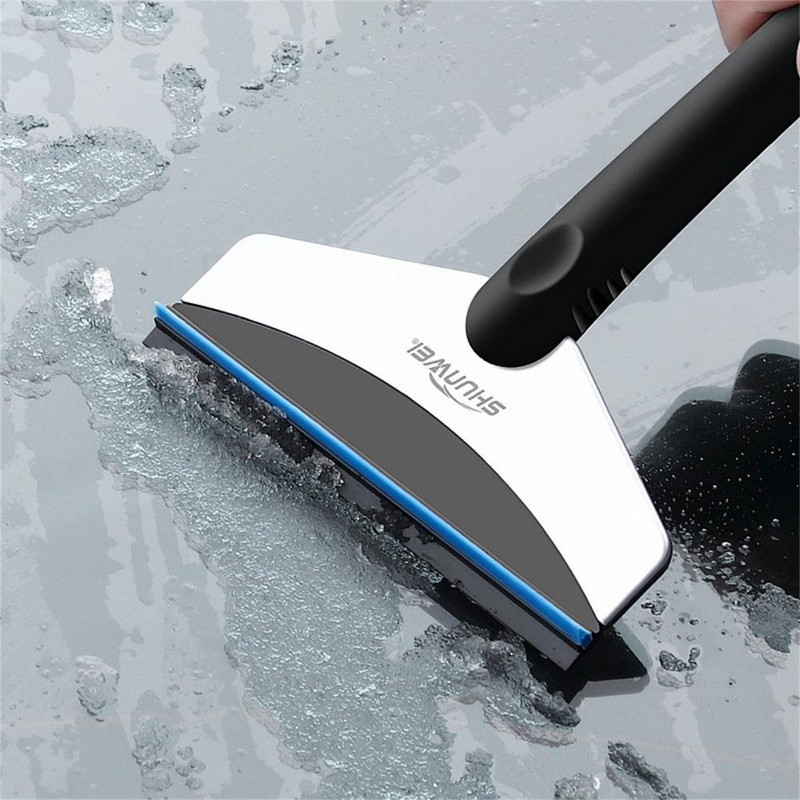 Lopată pentru zăpadă pentru mașină de înaltă calitate Racletă pentru parbriz cu mâner lung, care economisește forța de muncă, cu margine moale, lopată pentru îndepărtarea zăpezii pentru geamuri