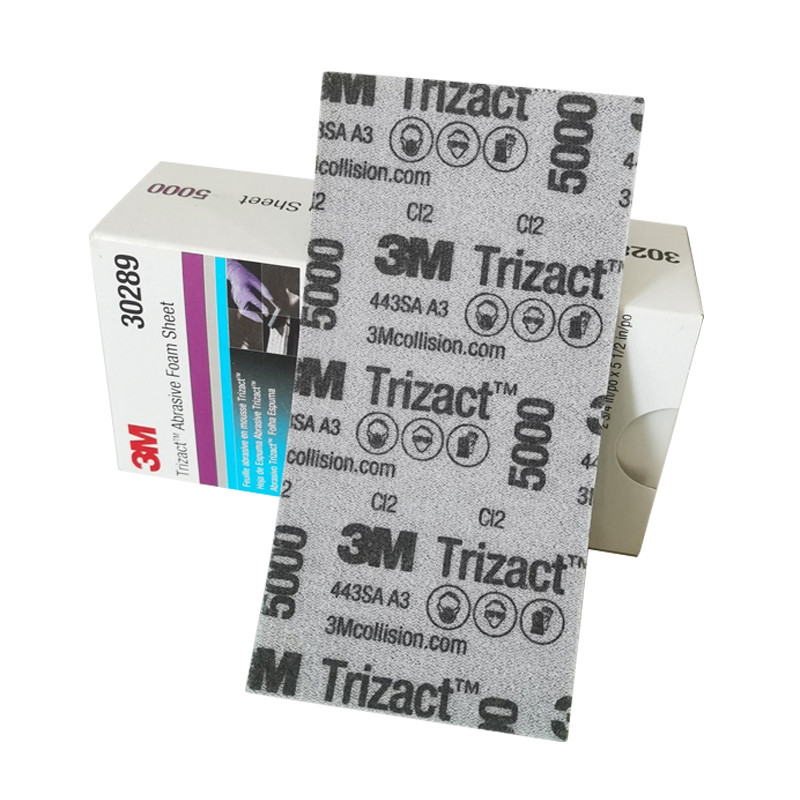 3M 30289 püramiidne abrasiivne ruudukujuline käsnliivapaber 70 mm 140 mm Hookit P3000 P5000 liivapaber auto lihvimiseks