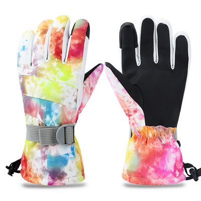 Bărbați, femei, copii, iarnă, zăpadă, mănuși de schi, mănuși groase, impermeabile, cu ecran tactil, pentru schi, lână caldă, pentru motocicletă, pentru ciclism, încălzite.