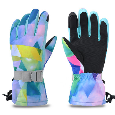 Bărbați, femei, copii, iarnă, zăpadă, mănuși de schi, mănuși groase, impermeabile, cu ecran tactil, pentru schi, lână caldă, pentru motocicletă, pentru ciclism, încălzite.