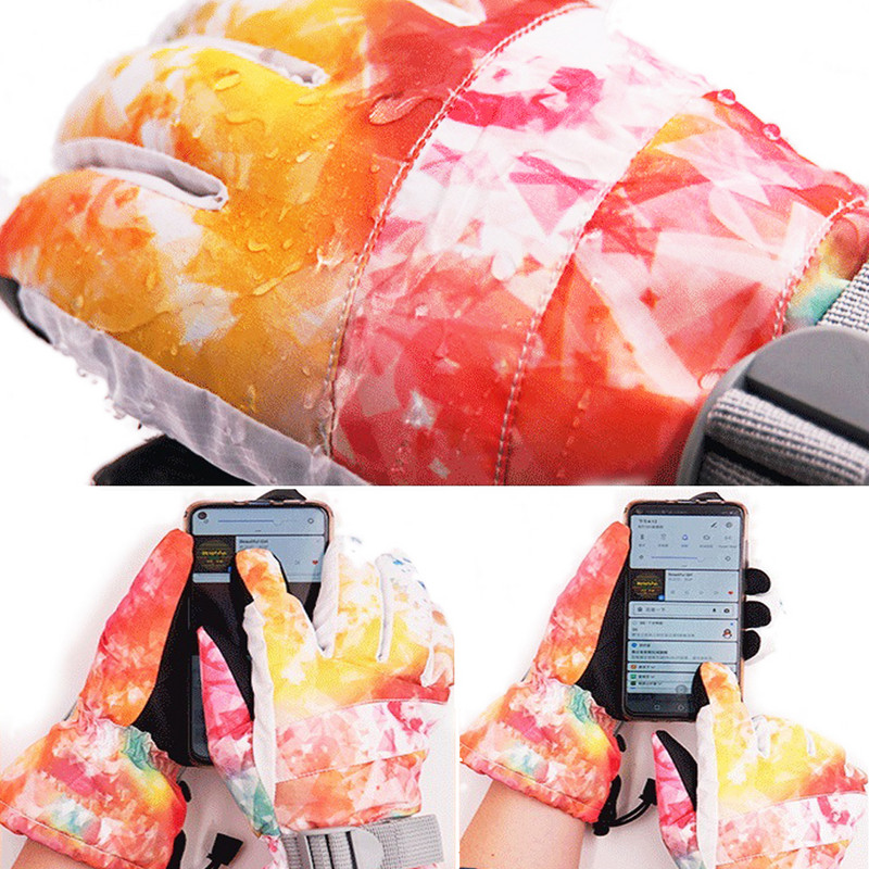 Bărbați, femei, copii, iarnă, zăpadă, mănuși de schi, mănuși groase, impermeabile, cu ecran tactil, pentru schi, lână caldă, pentru motocicletă, pentru ciclism, încălzite.