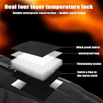 Водоустойчиви ски ръкавици с функция сензорен екран Термо ръкавици за сноуборд Топли ръкавици за туризъм, катерене, сняг за мъже, жени