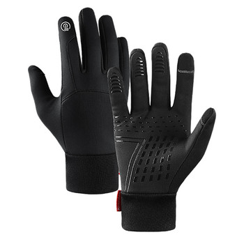 Φθινοπωρινά χειμωνιάτικα γάντια ανδρικά γυναικεία γάντια υπαίθρια σπορ Ζεστό θερμικό fleece τρέξιμο άγγιγμα Κρύα αδιάβροχα αντιανεμικά γάντια σκι