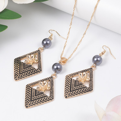 SophiaXuan Set de bijuterii vintage Noutăți de modă 2022 Tendință Seturi elegante pentru femei Cercei Colier pentru femei Cadou de domnișoară de onoare