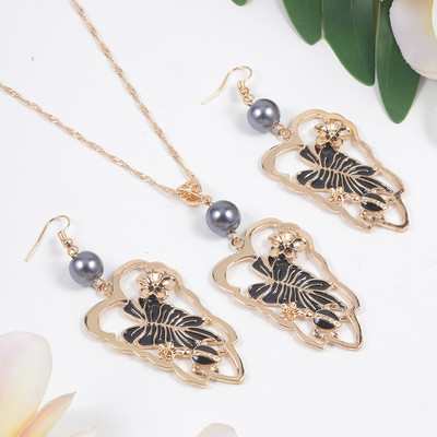 SophiaXuan Set de bijuterii vintage Noutăți de modă 2022 Tendință Seturi elegante pentru femei Cercei Colier pentru femei Cadou de domnișoară de onoare