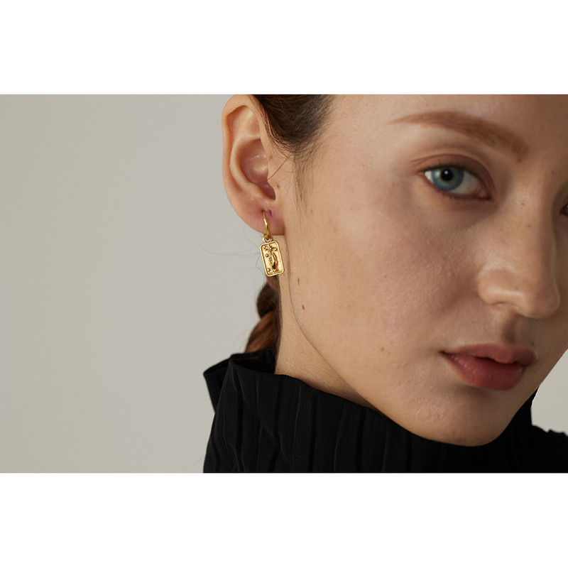 Yhpup Set de cercei colier cu pandantiv de mână stea din oțel inoxidabil Declarație auriu ceresc de înaltă calitate cadou de bijuterii farmec