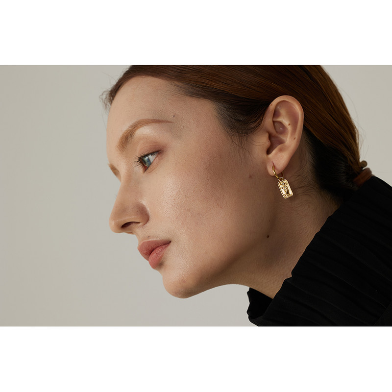 Yhpup Set de cercei colier cu pandantiv de mână stea din oțel inoxidabil Declarație auriu ceresc de înaltă calitate cadou de bijuterii farmec