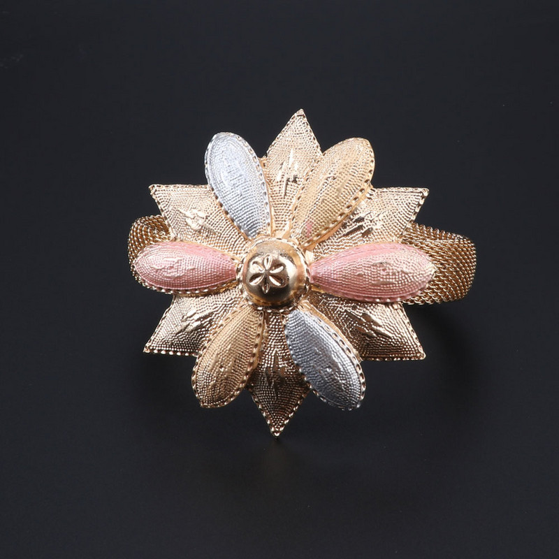 Nunta Mirese Placat Auriu Flori Colier Cercei Bratara Inel Pentru Mirese Accesorii Petrecere