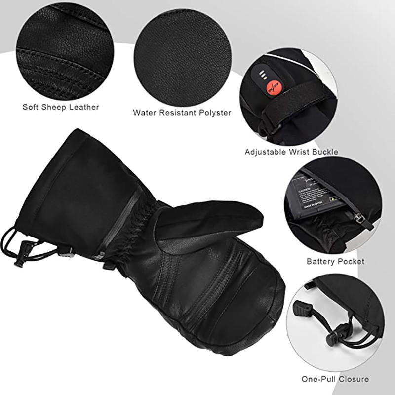 Salvator de iarnă mănuși de schi încălzite și calde, mănuși de snowboard de iarnă, rezistente la vânt, impermeabile, bărbați, femei, mănuși termice pentru snowmobilul în aer liber