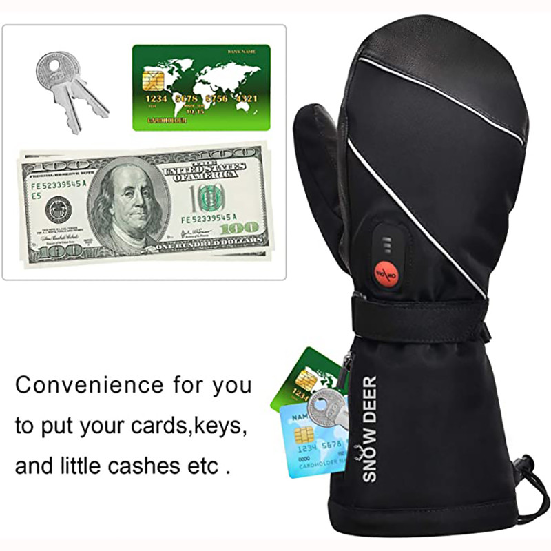 Salvator de iarnă mănuși de schi încălzite și calde, mănuși de snowboard de iarnă, rezistente la vânt, impermeabile, bărbați, femei, mănuși termice pentru snowmobilul în aer liber