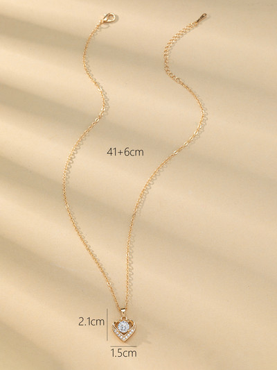 Безплатна доставка Гореща разпродажба, модно сърце, цирконий, пръстен, обеца, колие, сватбена булчинска елегантен циркониев комплект бижута, подарък за Свети Валентин