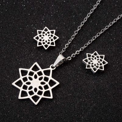 Náhrdelníky z nehrdzavejúcej ocele s pierkami, klasická móda, bohémske rastlinné listy, náušnice, náhrdelníky pre ženy, sady šperkov, svadobné darčeky