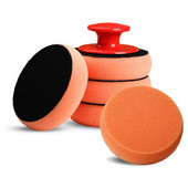 Set de tampon de lustruit cu ceară de mașină de 4 inchi, aplicatoare de spumă cu burete moale, tampon de spumă cu mâner de prindere pentru lustruirea și curățarea mașinii