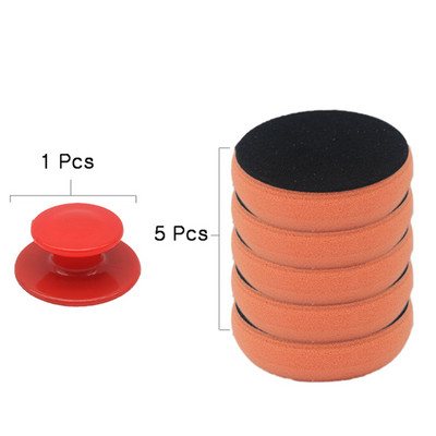 Set de tampon de lustruit cu ceară de mașină de 4 inchi, aplicatoare de spumă cu burete moale, tampon de spumă cu mâner de prindere pentru lustruirea și curățarea mașinii