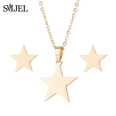 Familie Mama Tata Copil Colier pandantiv Colier Ziua Mamei Bijuterii din oțel inoxidabil pentru femei Cercei pentru mamă însărcinată Cadouri de dragoste