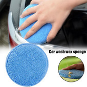 Blue Car Waxing Waxing Burete 5 inch pentru epilare rotund tort Burete de lustruire si epilare cu ceara din microfibra Burete auto