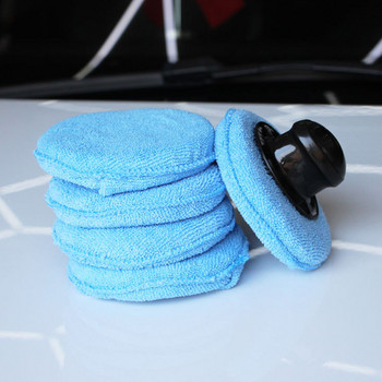 Микрофибърна гъба за почистване на автомобили Полиращ тампон Аксесоари за домашни автомобили Използвайте за нанасяне и премахване на восък