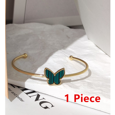 HANGZHI 3 buc/set clasic verde alb dublu fețe fluture floare fritillary metal set bijuterii pentru femei cadou de petrecere