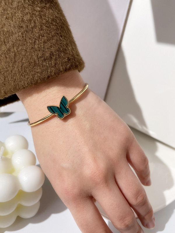 HANGZHI 3 buc/set clasic verde alb dublu fețe fluture floare fritillary metal set bijuterii pentru femei cadou de petrecere