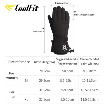 Coolfit Ανδρικά Γυναικεία Γάντια Σκι Υπερελαφριά Αδιάβροχα Χειμερινά Ζεστά Γάντια Snowboard Γάντια Μοτοσικλέτας Ιππασίας Snow Αντιανεμικά Γάντια