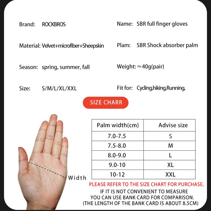 ROCKBROS Cycling Gloves Οθόνη αφής Αδιάβροχη MTB Bike Gloves Bicycle Gloves Thermal Warm Motorcycle Winter Autumn Sports Equipment