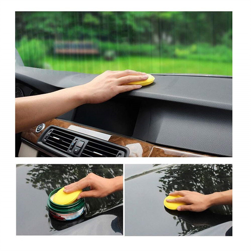 12 tk 6 tk autovaha aplikaator ümmarguse kujuga käsnaga vahatav poleerimisvaht ülipehmed padjad puhastele autodele laos olevatele puhastustööriistadele