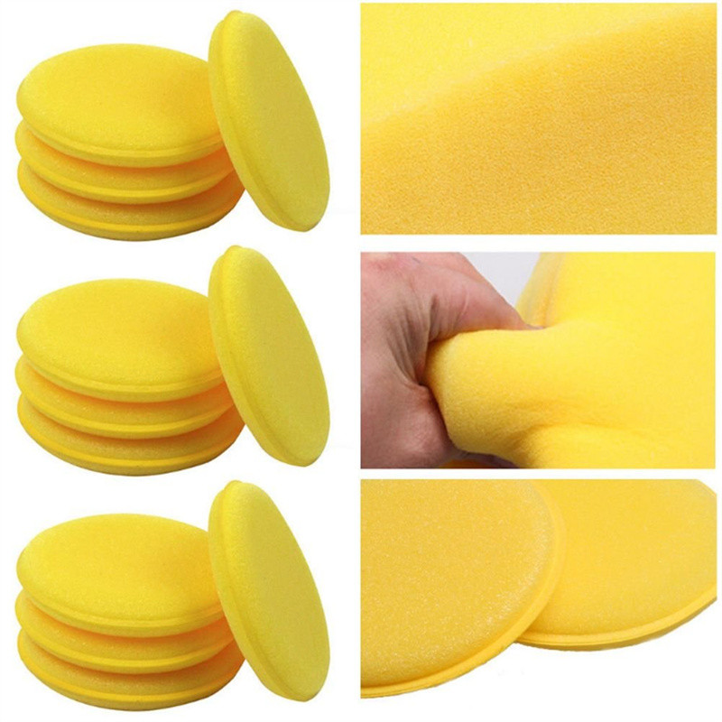 12 tk 6 tk autovaha aplikaator ümmarguse kujuga käsnaga vahatav poleerimisvaht ülipehmed padjad puhastele autodele laos olevatele puhastustööriistadele