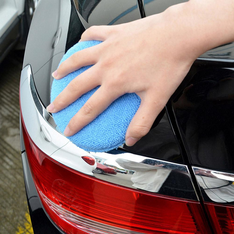 Tampon rotund pentru curățarea mașinii Accesorii pentru vehicule pentru curățarea mașinii Aplicator de spumă Ceară de mașină Burete de praf Îndepărtați tampon de lustruit pentru îngrijirea auto, 2 buc.