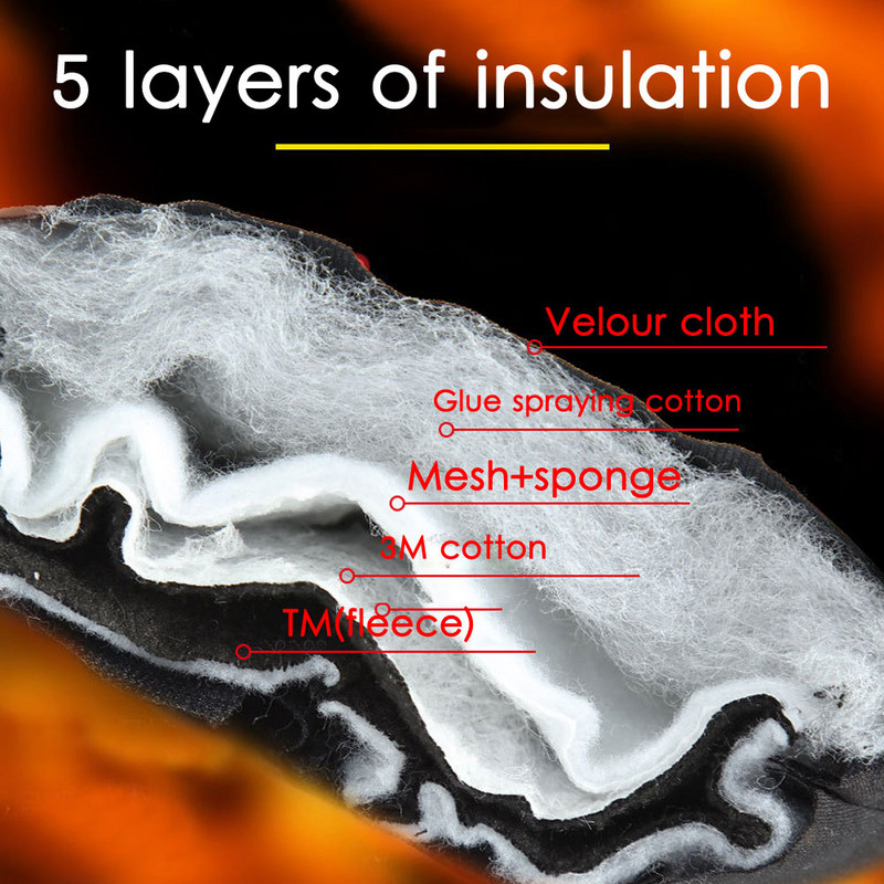 Mănuși de ciclism impermeabile de iarnă pentru bărbați Sporturi în aer liber Alergare Motocicletă Schi Ecran tactil Mănuși din lână Anti-alunecare Degete pline calde