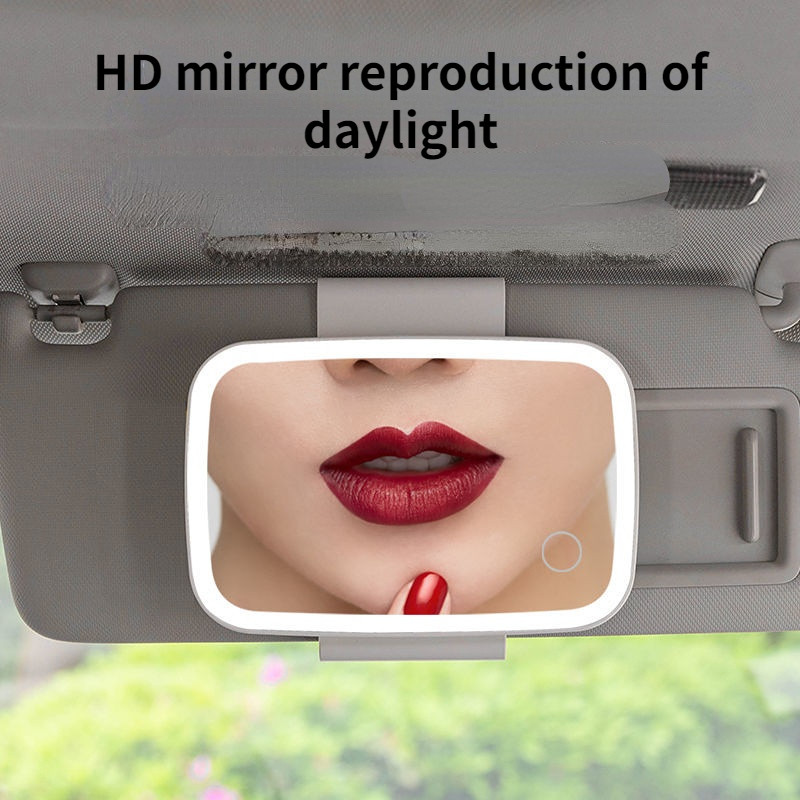 atsafeprOglindă de cosmetică pentru mașină Vizor de soare pentru mașină oglindă universală cu LED oglindă de dressing oglindă suspendată oglindă luminoasă model de încărcare