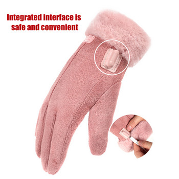 Επαναφορτιζόμενα ηλεκτρικά θερμαινόμενα γάντια ανδρικά γυναικεία Γάντια θερμότητας με μπαταρίες Χειμερινά αντιανεμικά θερμαινόμενα γάντια για σκι