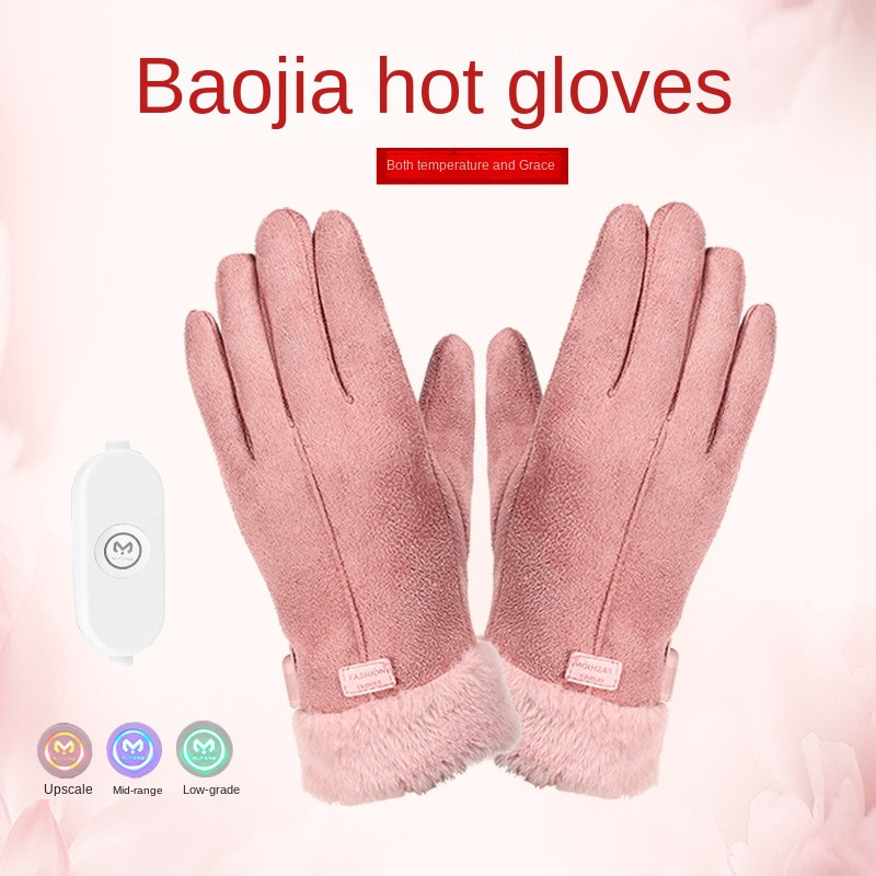 Įkraunamos elektra valdomos šildomos pirštinės Vyriškos moteriškos Baterijos maitinamos šilumos pirštinės žieminės vėjui atsparios šildomos pirštinės slidinėjimui