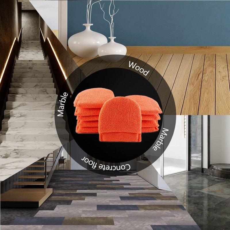 SPTA 10 buc microfibră moale aplicator de ceară auto mănuși ceară aplicator spumă tampon pentru aplicarea și îndepărtarea tamponului de curățare a ceară auto