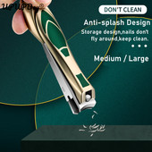 Tăiător de unghii anti stropire cu pilă Manichiură din oțel inoxidabil pentru tăierea unghiilor încarnate tare Cutter lărgește instrumente de foarfece durabile