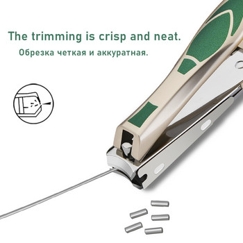 Машинка за подстригване на нокти против пръски с пила за маникюр от неръждаема стомана за изрязване на твърди враснали нокти Уширена ножица Издръжливи инструменти за ножици