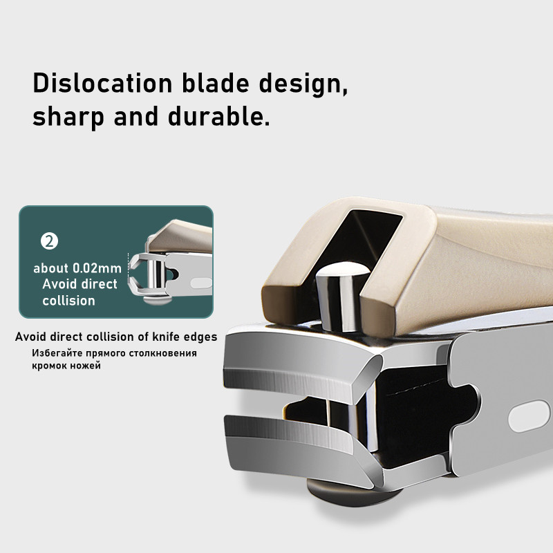 Tăiător de unghii anti stropire cu pilă Manichiură din oțel inoxidabil pentru tăierea unghiilor încarnate tare Cutter lărgește instrumente de foarfece durabile