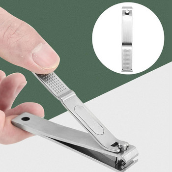 1PC Професионална ножица за нокти Въглеродна стомана Висококачествена резачка за нокти Ремонт Инструменти за пръстите на краката Ножици за пръстите на пръстите Черно Сребро