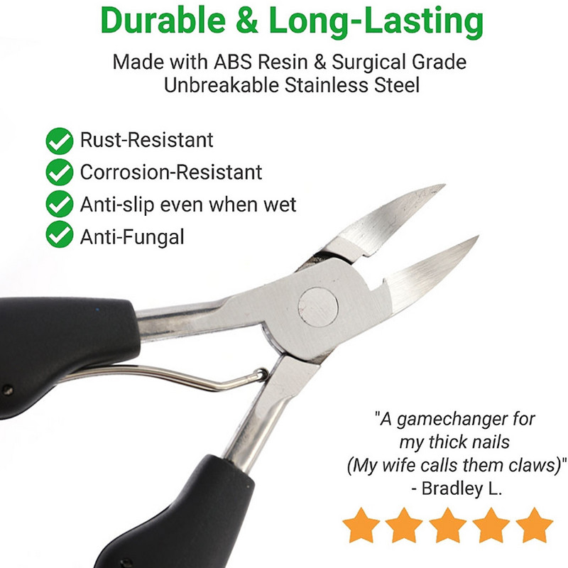 1 vnt Stori nagai Įaugę kojų nagai Žnyplės Žirklės kojų nagų kirpimo mašinėlės Nagų korekcija Negyvos odos nešvarumų valiklis Pedikiūro priežiūros priemonė