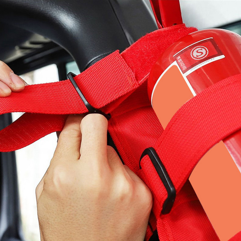 Reguliuojamas gesintuvo tvirtinimo dirželis Oxford Cloth Car Roll Bar gesintuvo laikiklio diržas, skirtas Jeep Wrangler TJ JK JL 1997-2018