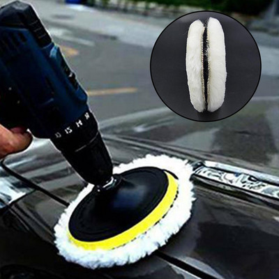 Universāls automašīnu pulēšanas paliktnis, 3/4 collas M10/M14 mīkstajai vilnas mašīnai, vaskošanas pulēšanai, automašīnas virsbūves pulēšanas disku tīrīšanas piederumiem